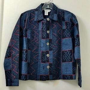 Blue quilted jacket